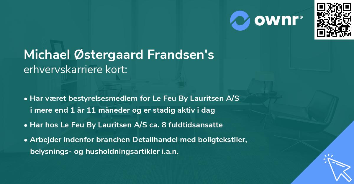 Michael Østergaard Frandsen's erhvervskarriere kort