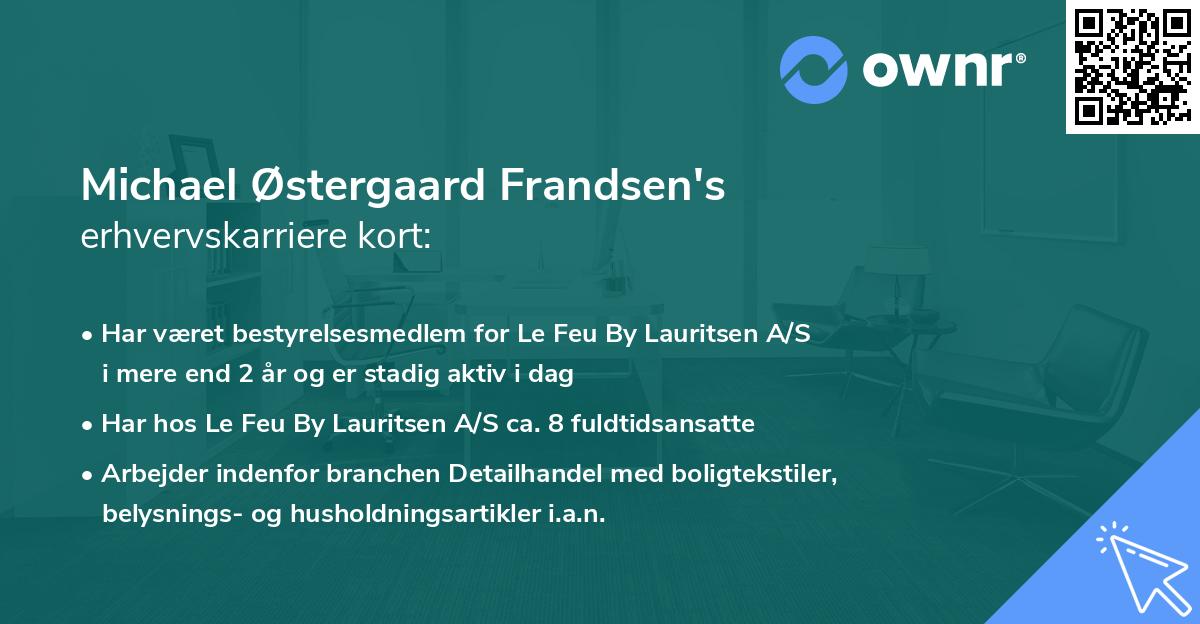 Michael Østergaard Frandsen's erhvervskarriere kort