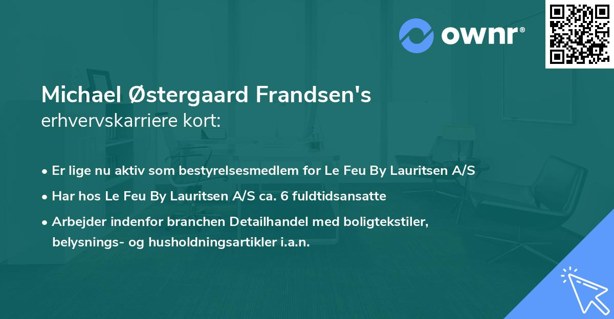 Michael Østergaard Frandsen's erhvervskarriere kort