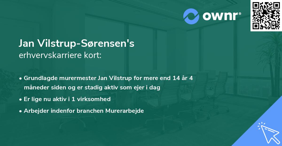 Jan Vilstrup-Sørensen's erhvervskarriere kort