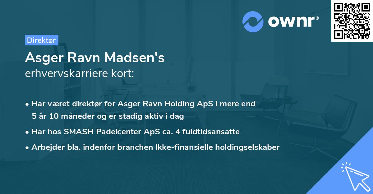 Asger Ravn Madsen's erhvervskarriere kort
