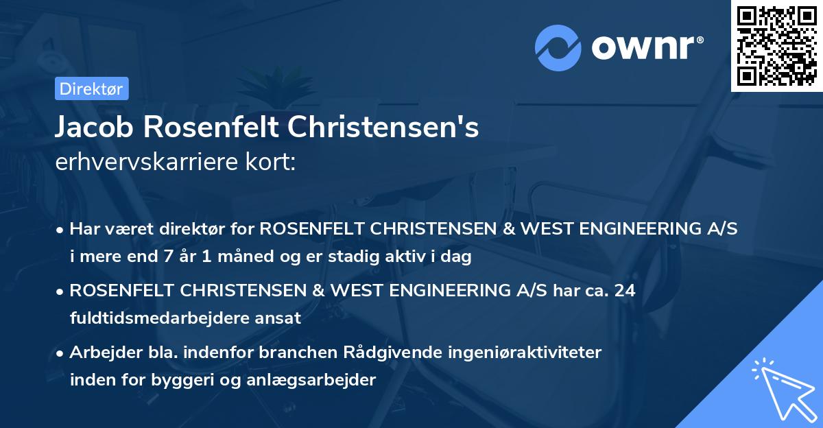 Jacob Rosenfelt Christensen's erhvervskarriere kort