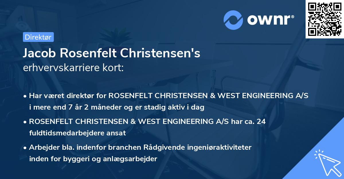 Jacob Rosenfelt Christensen's erhvervskarriere kort
