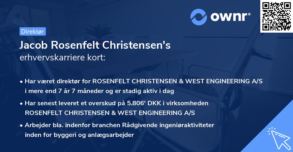 Jacob Rosenfelt Christensen's erhvervskarriere kort