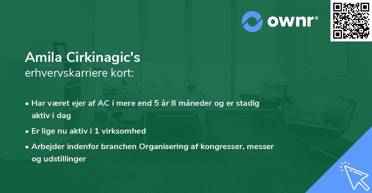 Amila Cirkinagic's erhvervskarriere kort