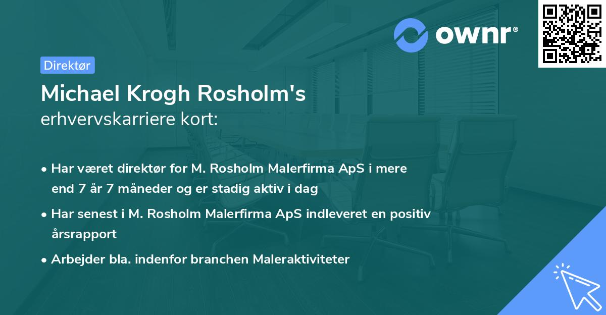Michael Krogh Rosholm's erhvervskarriere kort