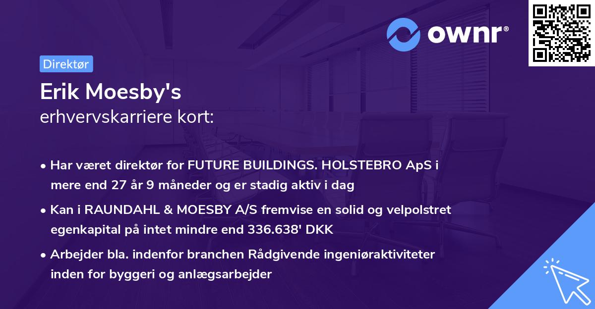 Erik Moesby's erhvervskarriere kort
