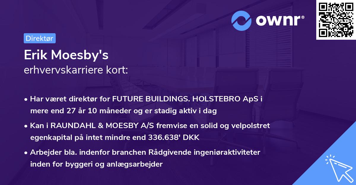 Erik Moesby's erhvervskarriere kort