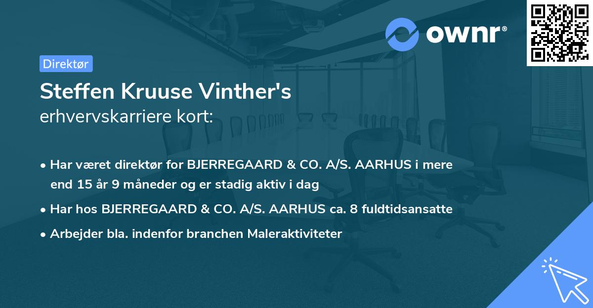 Steffen Kruuse Vinther's erhvervskarriere kort