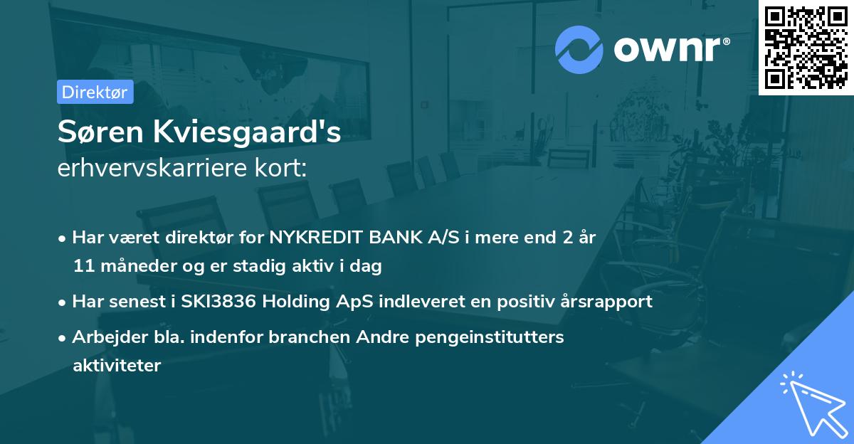 Søren Kviesgaard's erhvervskarriere kort