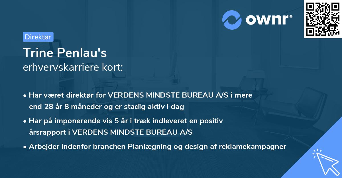 Trine Penlau's erhvervskarriere kort