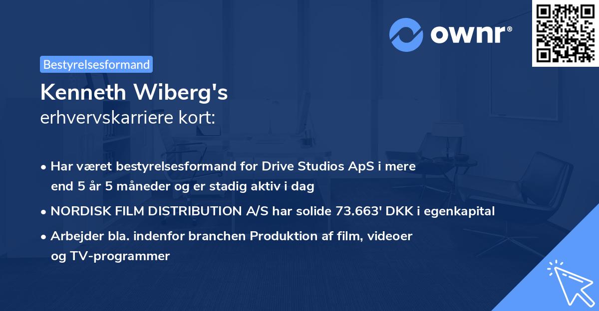 Kenneth Wiberg's erhvervskarriere kort