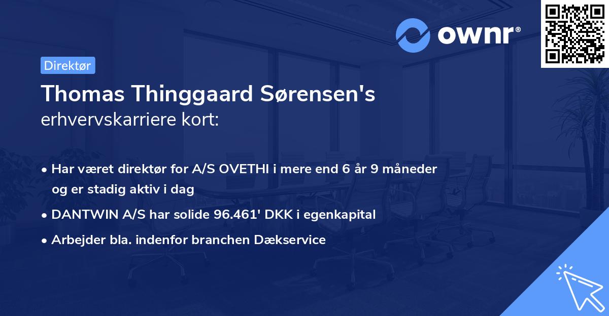 Thomas Thinggaard Sørensen's erhvervskarriere kort