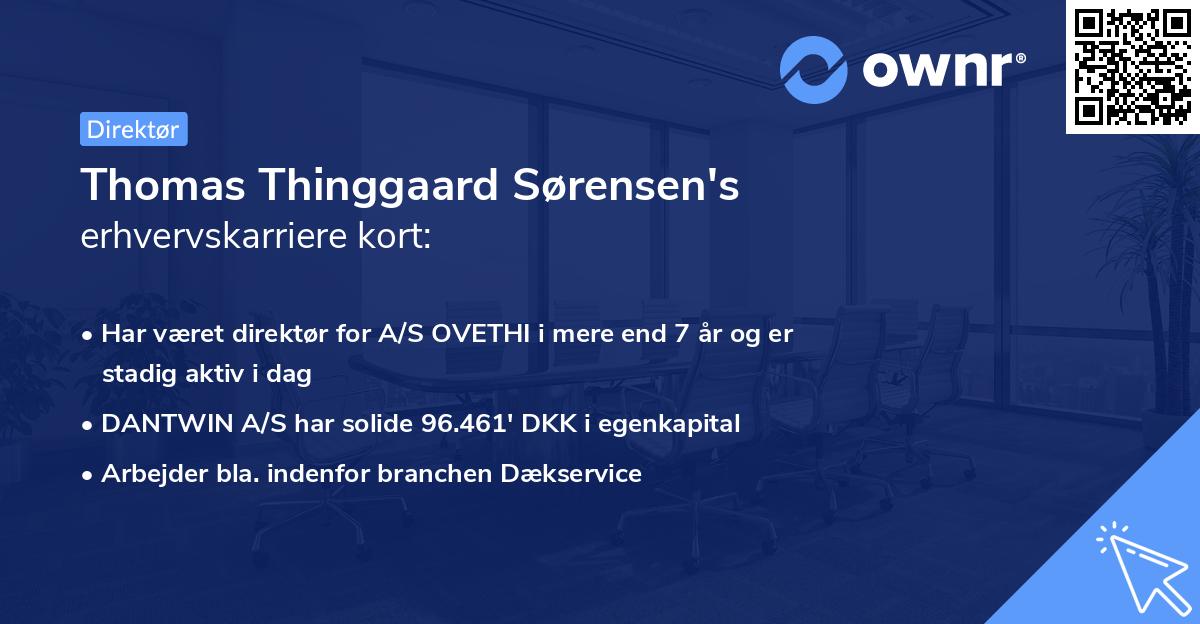 Thomas Thinggaard Sørensen's erhvervskarriere kort