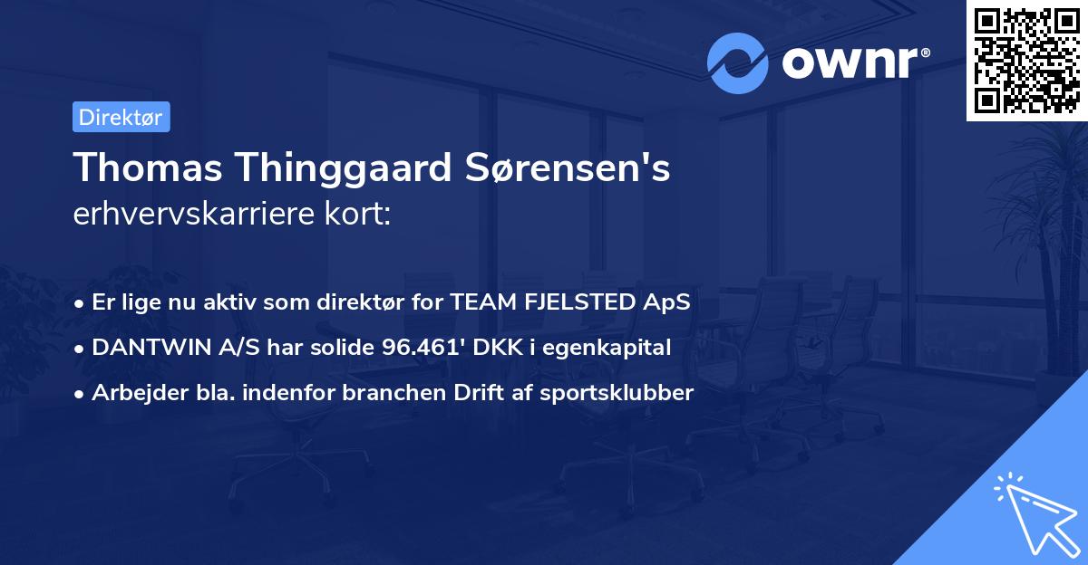 Thomas Thinggaard Sørensen's erhvervskarriere kort