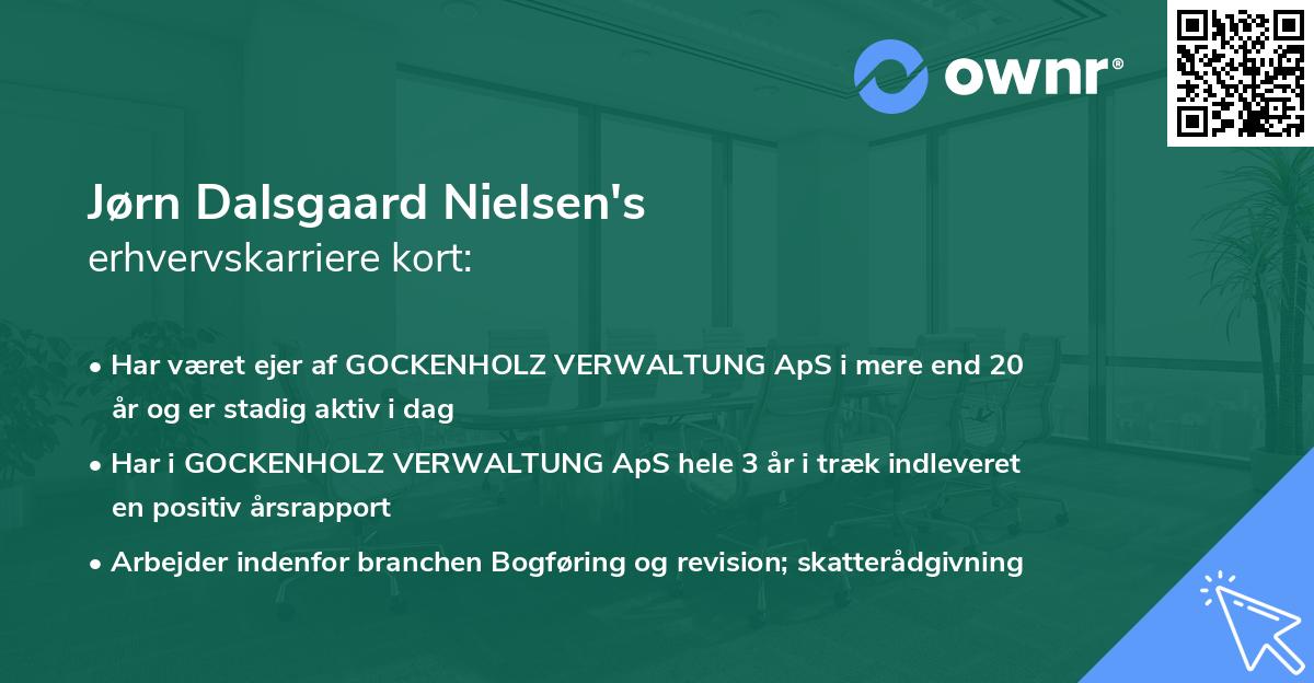 Jørn Dalsgaard Nielsen's erhvervskarriere kort