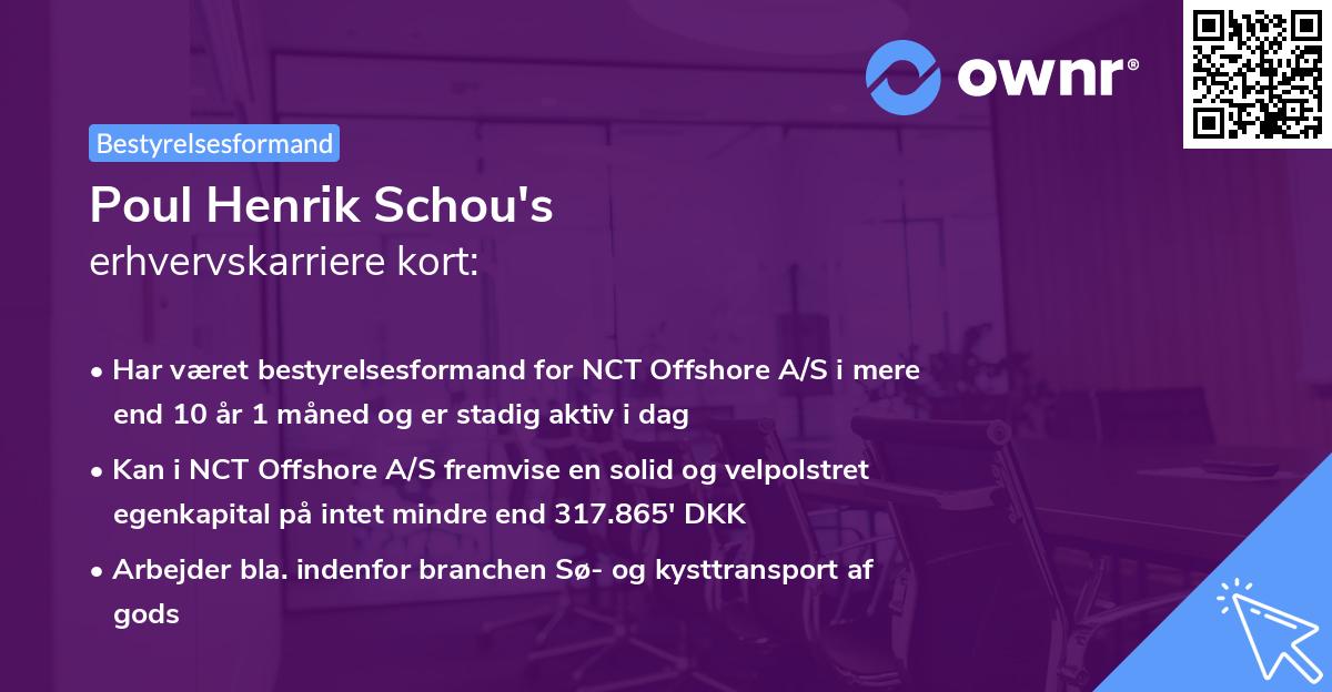 Poul Henrik Schou's erhvervskarriere kort