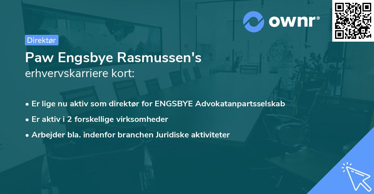 Paw Engsbye Rasmussen's erhvervskarriere kort
