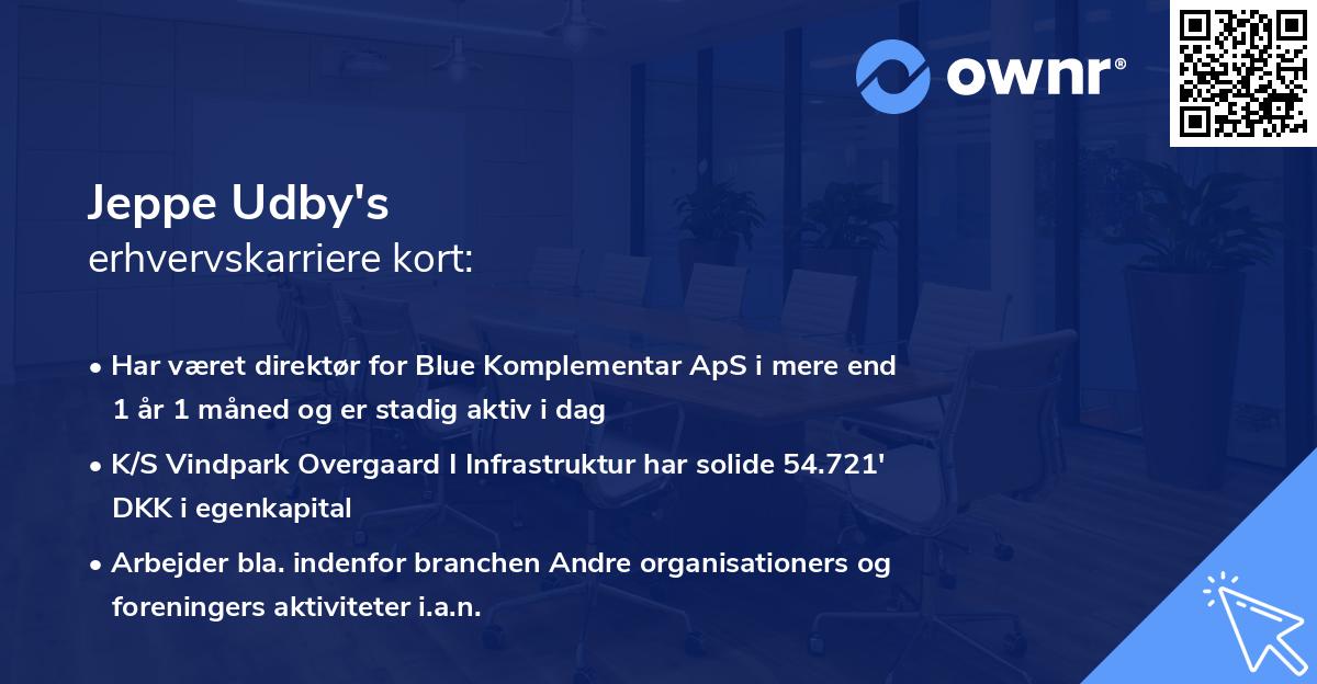 Jeppe Udby's erhvervskarriere kort