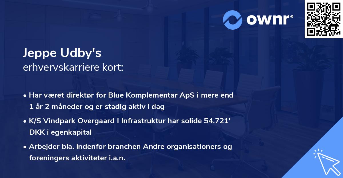 Jeppe Udby's erhvervskarriere kort