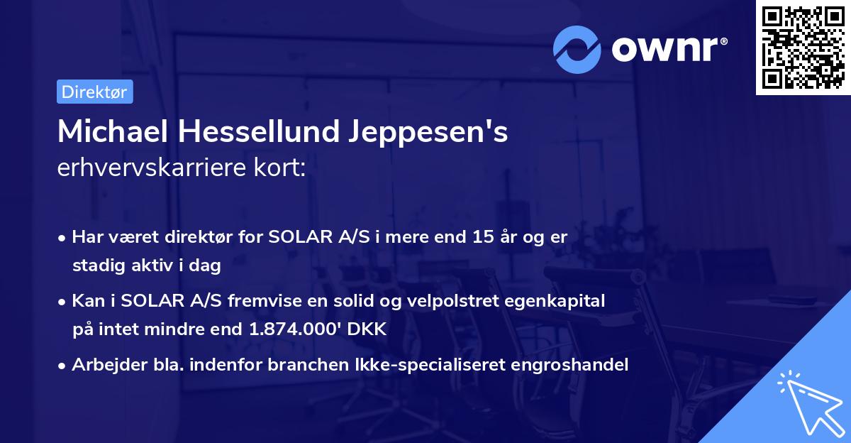 Michael Hessellund Jeppesen's erhvervskarriere kort
