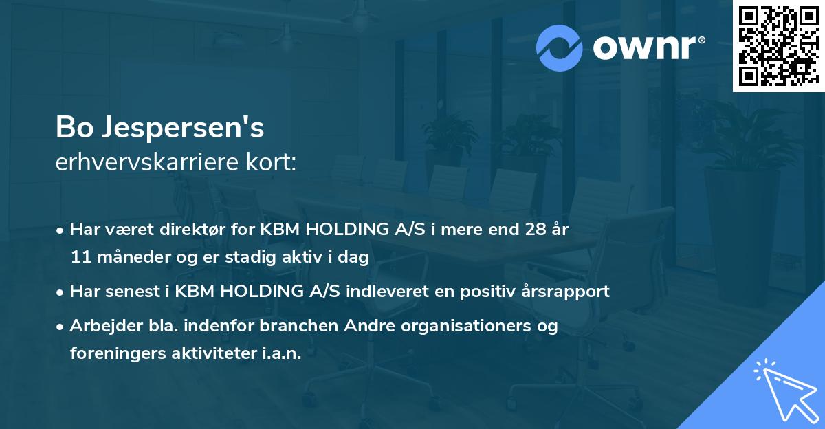 Bo Jespersen's erhvervskarriere kort