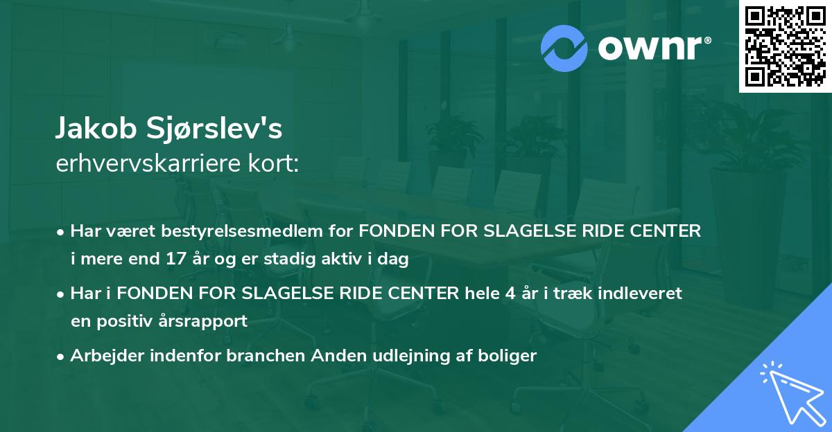 Jakob Sjørslev's erhvervskarriere kort