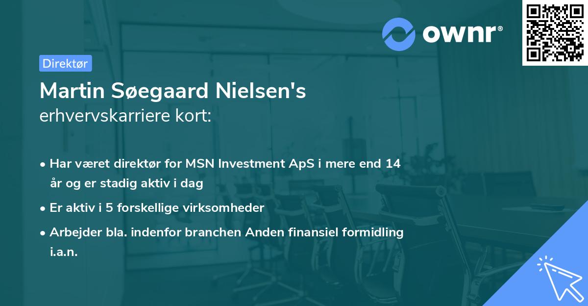 Martin Søegaard Nielsen's erhvervskarriere kort