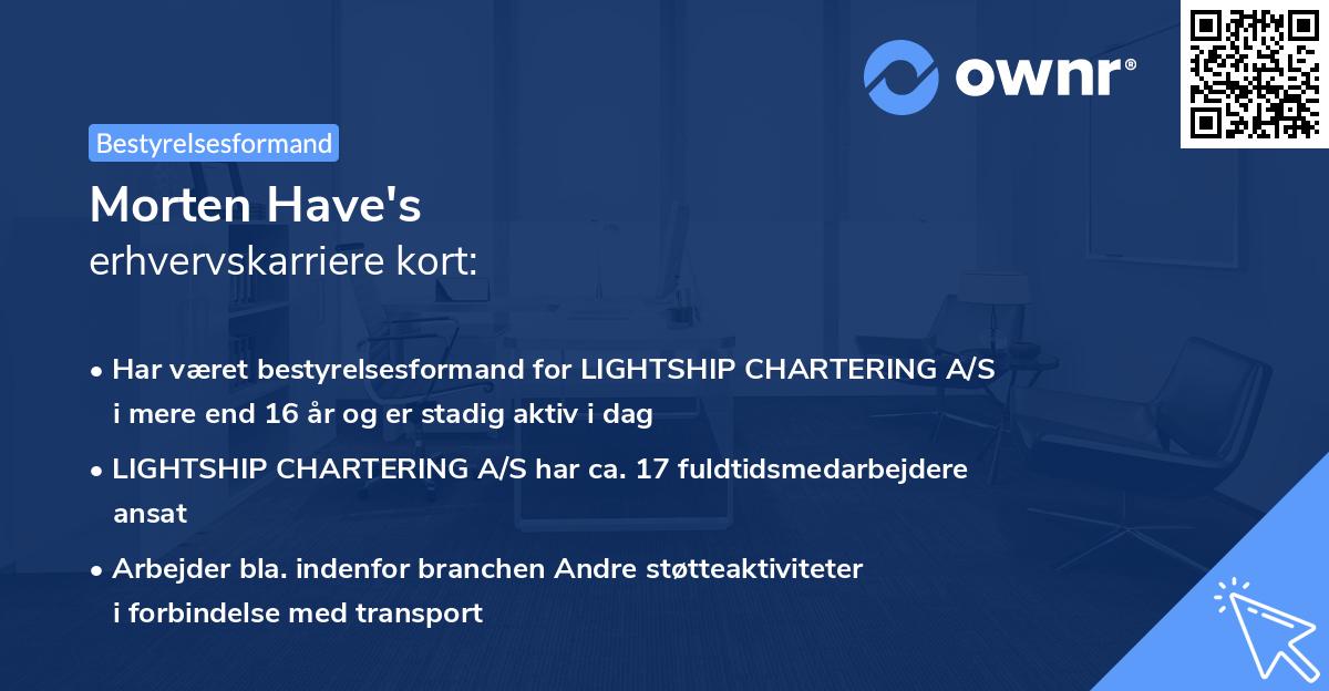 Morten Have's erhvervskarriere kort