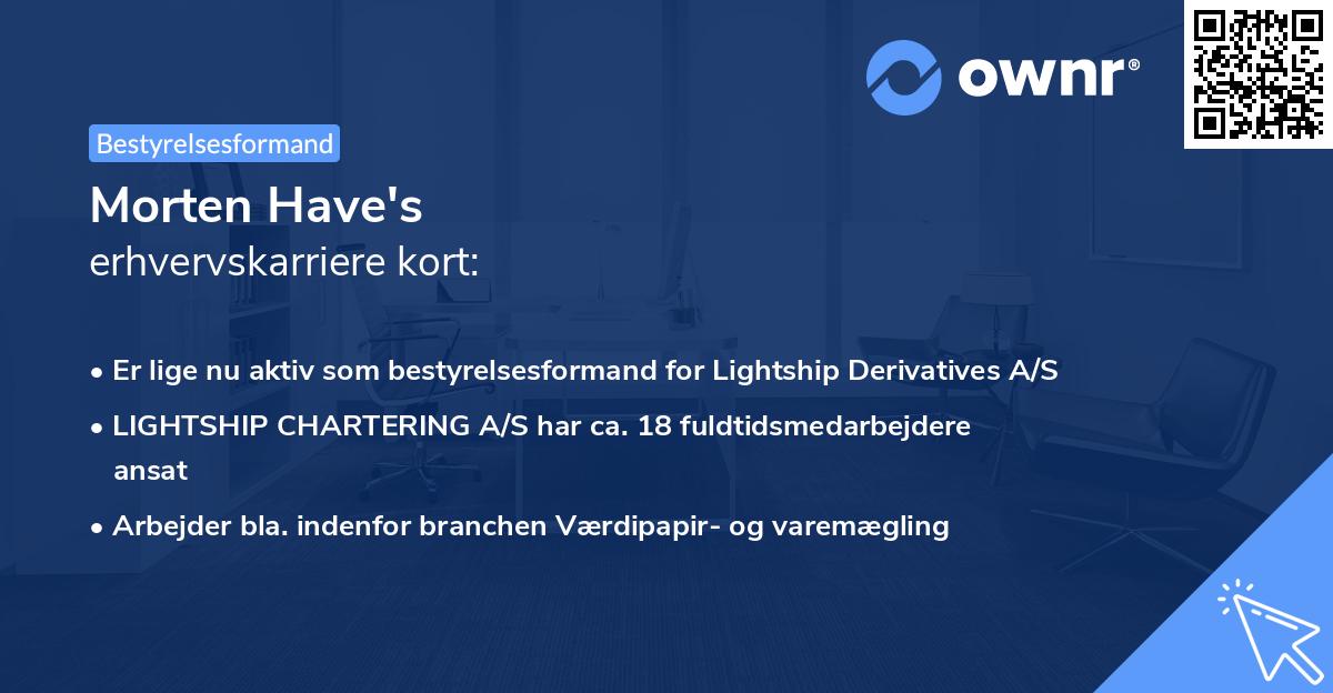Morten Have's erhvervskarriere kort