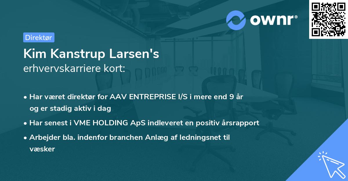 Kim Kanstrup Larsen's erhvervskarriere kort