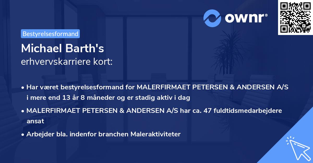 Michael Barth's erhvervskarriere kort