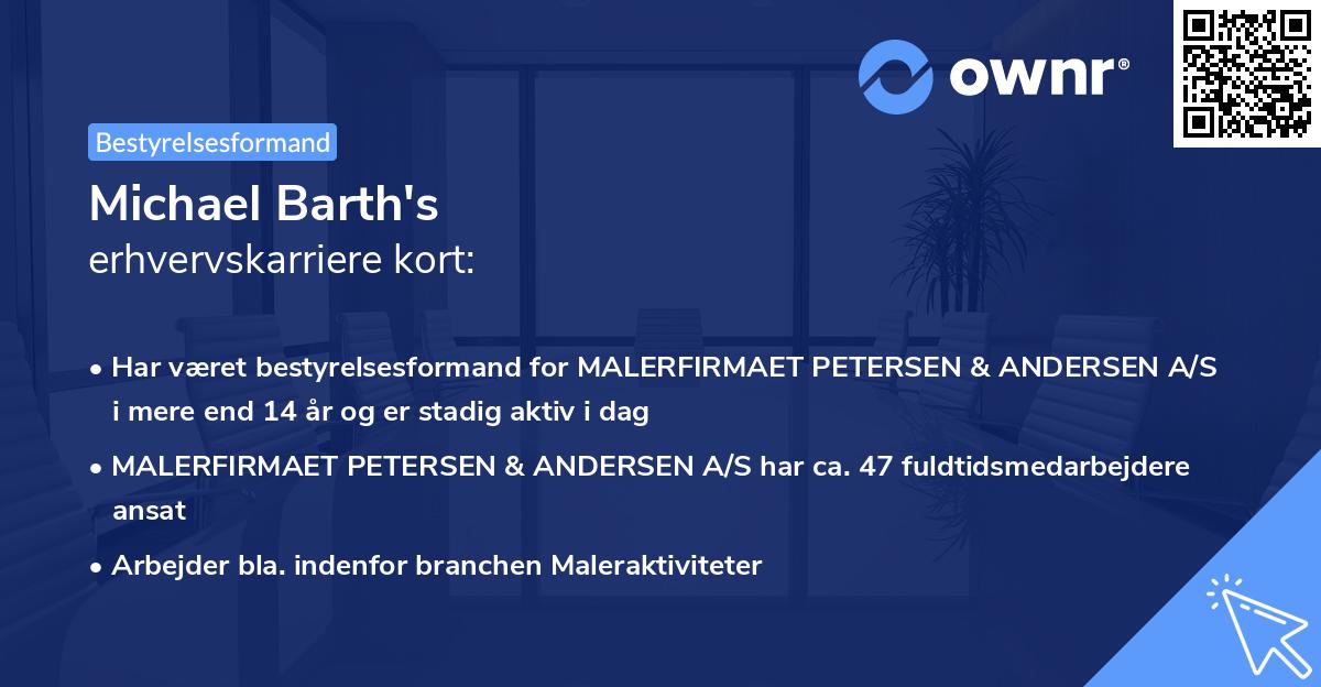 Michael Barth's erhvervskarriere kort