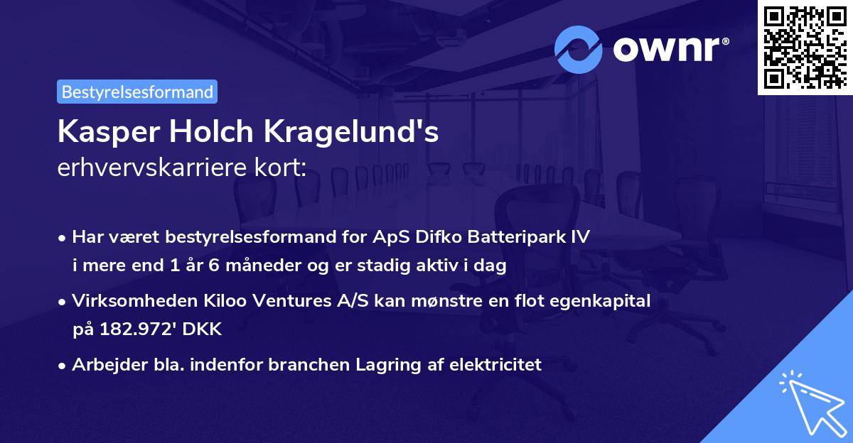 Kasper Holch Kragelund's erhvervskarriere kort