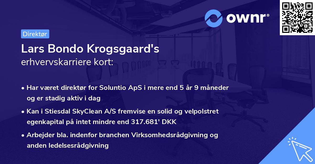 Lars Bondo Krogsgaard's erhvervskarriere kort