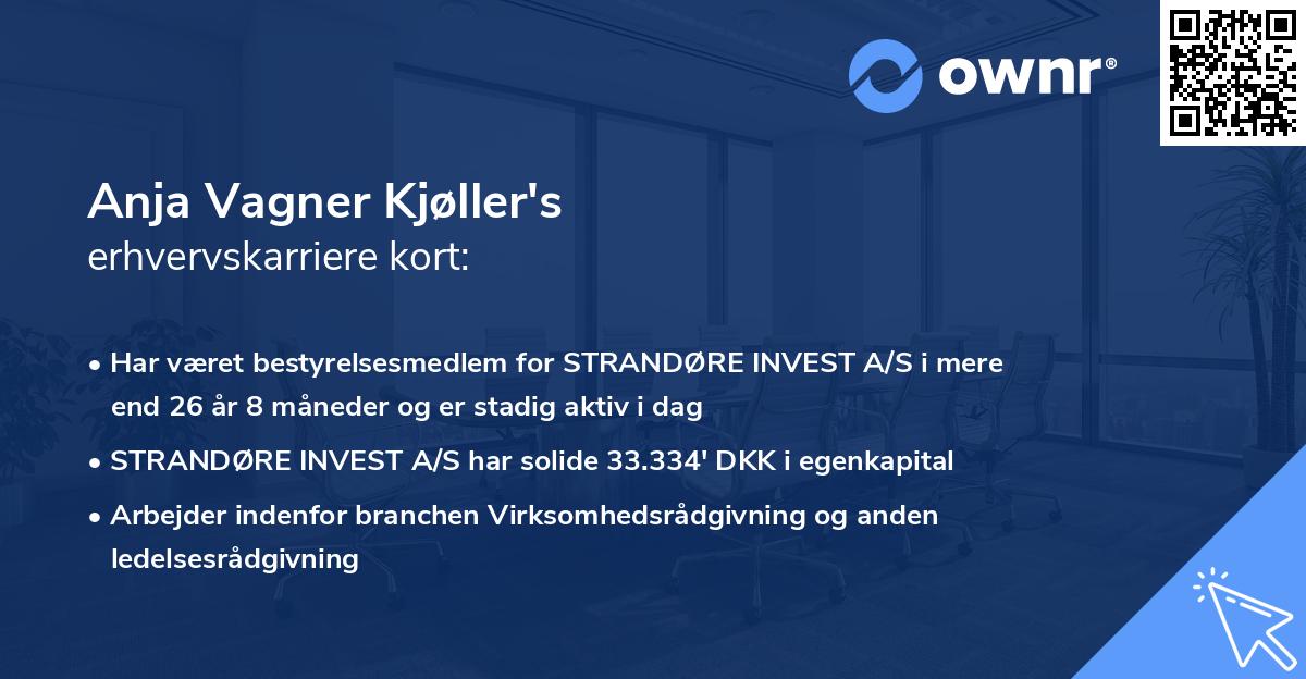 Anja Vagner Kjøller's erhvervskarriere kort