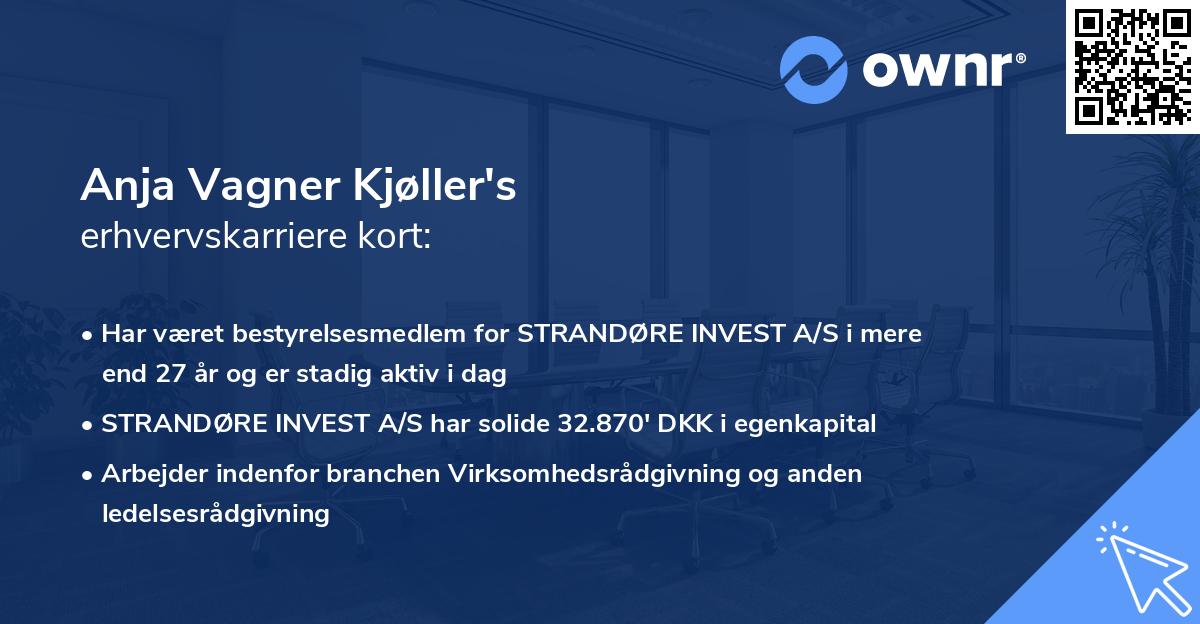 Anja Vagner Kjøller's erhvervskarriere kort