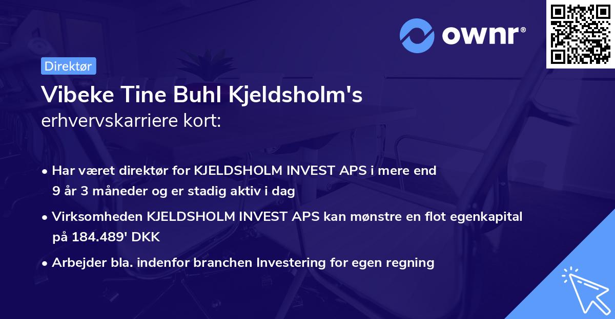Vibeke Tine Buhl Kjeldsholm's erhvervskarriere kort