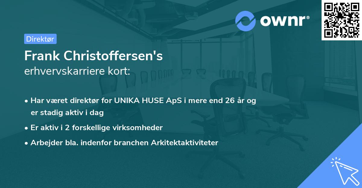 Frank Christoffersen's erhvervskarriere kort