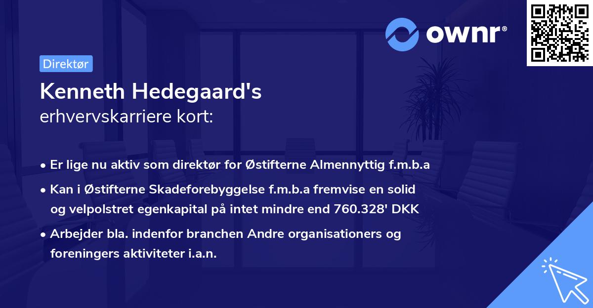 Kenneth Hedegaard's erhvervskarriere kort