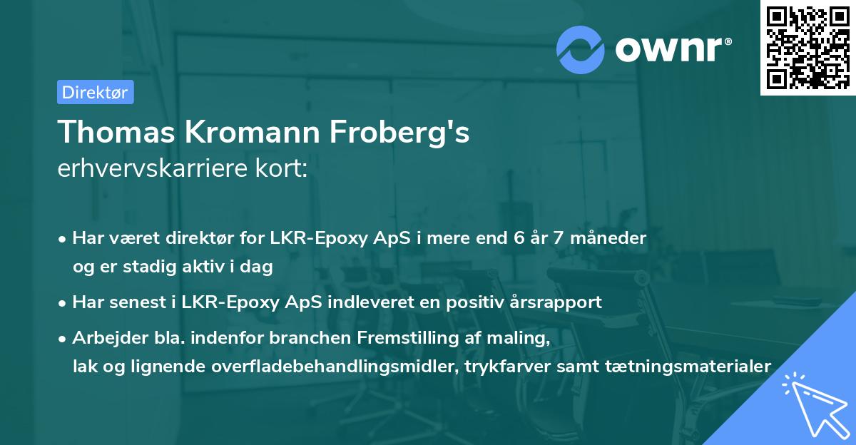 Thomas Kromann Froberg's erhvervskarriere kort