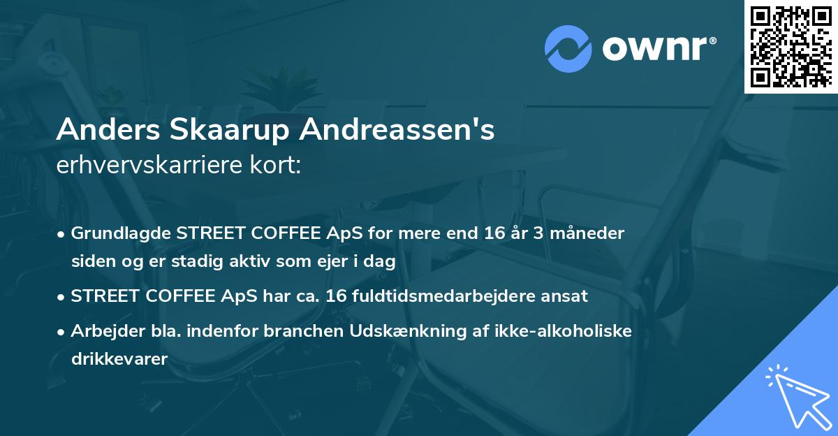Anders Skaarup Andreassen's erhvervskarriere kort