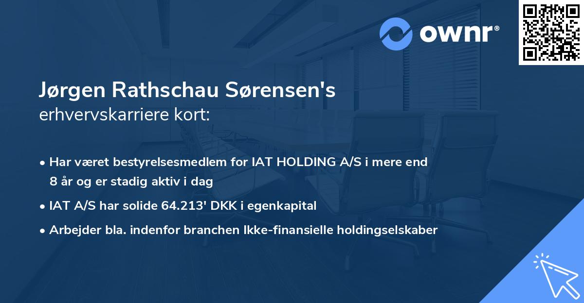 Jørgen Rathschau Sørensen's erhvervskarriere kort