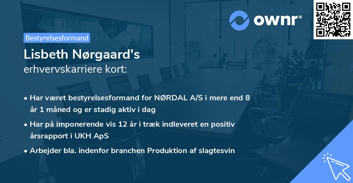 Lisbeth Nørgaard's erhvervskarriere kort