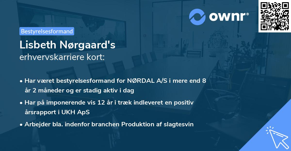 Lisbeth Nørgaard's erhvervskarriere kort
