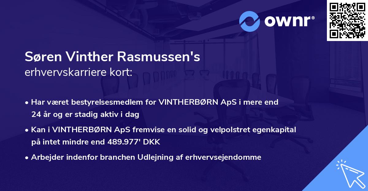 Søren Vinther Rasmussen's erhvervskarriere kort