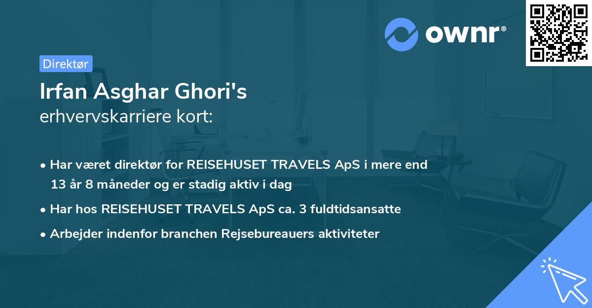 Irfan Asghar Ghori's erhvervskarriere kort