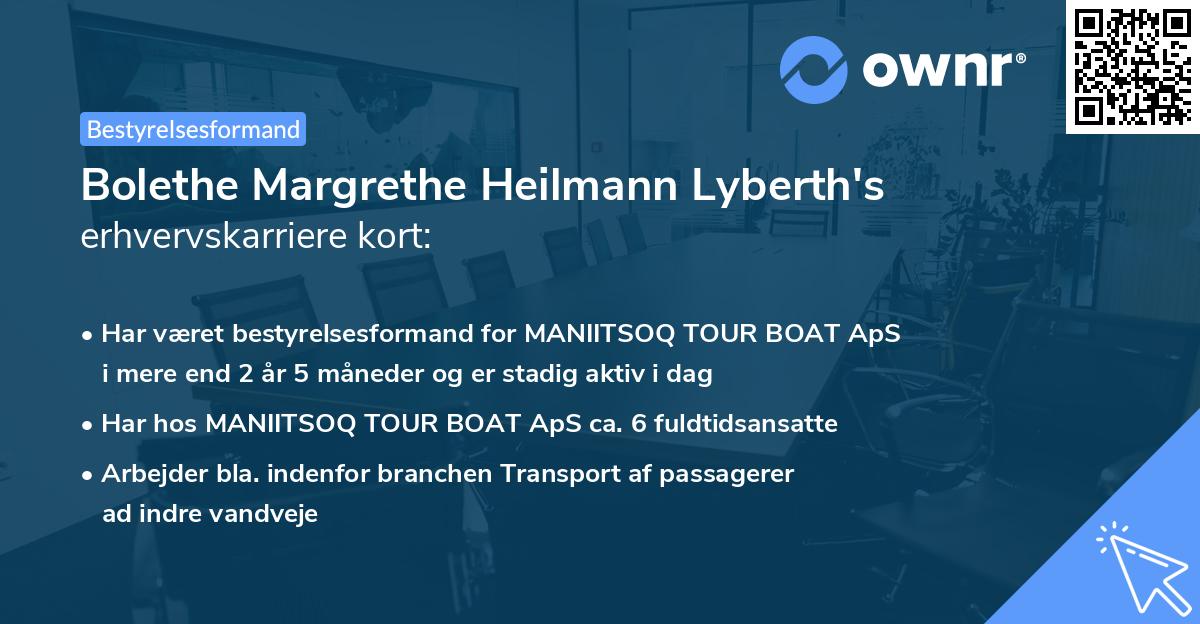 Bolethe Margrethe Heilmann Lyberth's erhvervskarriere kort