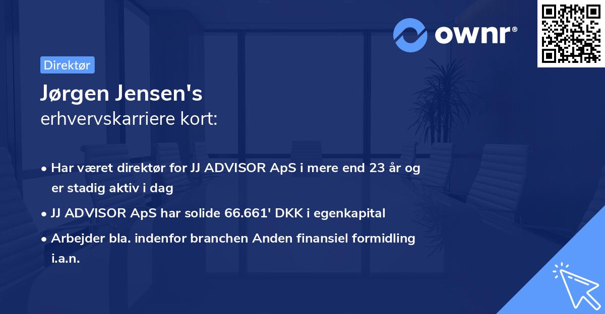 Jørgen Jensen's erhvervskarriere kort