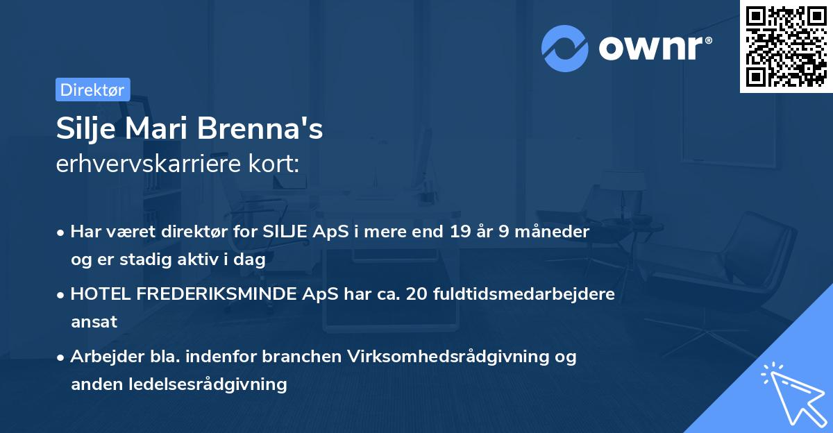 Silje Mari Brenna's erhvervskarriere kort